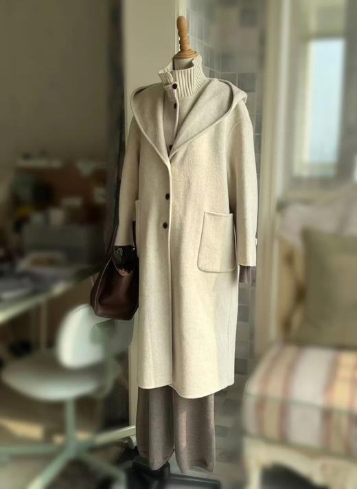 现货秒发~两件套马甲+翻领羊绒大衣 商品图4