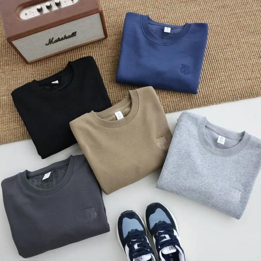 【2件减10元】伊泺杉虎头刺绣加绒圆领卫衣 |「虎头刺绣」，拿捏时髦慵懒感，男女同款，尺码一样【4-8天发货】 商品图6