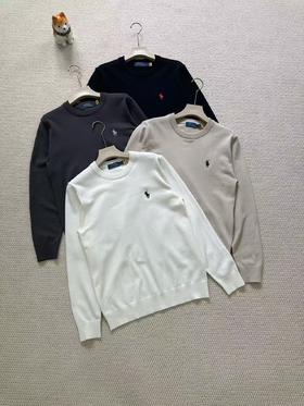 G635拉#夫劳伦经典刺绣小马骑士 针织圆领套头针织衫毛衣