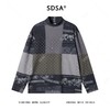 SDSA男士秋冬新款痞帅男装极简风拼色半高领长袖T恤休闲百搭上衣 商品缩略图1