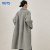 NUTS商场同款秋冬季高级感气质宽松双面手工呢料长外套女4491503A2 商品缩略图4