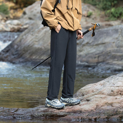 【户外风格】罗蒙秋冬休闲裤男士四面弹户外易打理休闲裤拉链口袋设计时尚长裤 商品图5