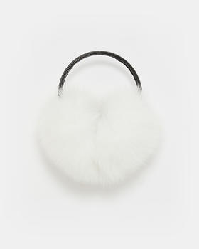 Yves Salomon - EARWARMER FOX - WHITE - 配件 - 耳罩 - 白色