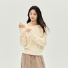 森马针织衫女冬季短款斜肩开叉白色2025新款温柔小个子设计感上衣 商品缩略图2