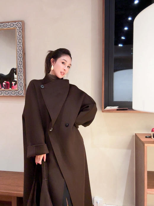 PIANAI冷小姐# 挡风领双面羊毛大衣 商品图4