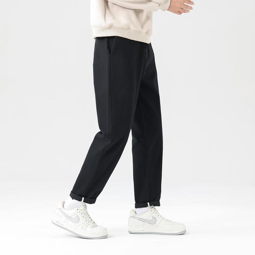 【全棉】罗蒙秋冬男士休闲裤锥形阔腿版型舒适百搭显腿长长裤子 商品图5