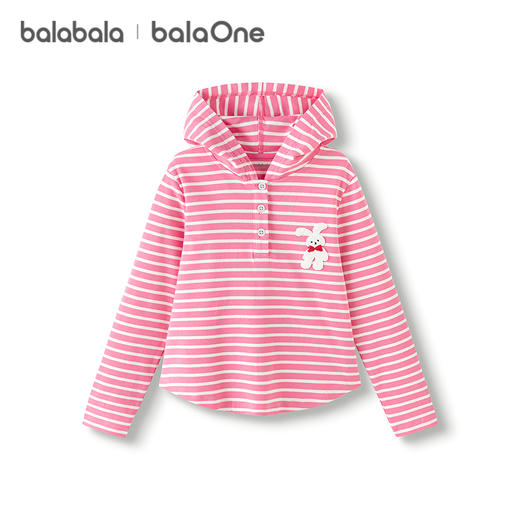 巴拉巴拉balaOne童装女童长袖t恤儿童2025新款秋装条纹衫休闲上衣 商品图4