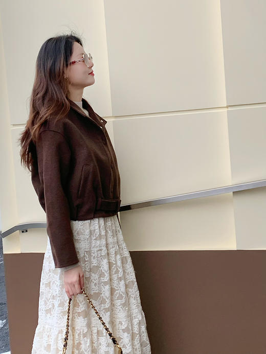 【百图lulu定制】【恒温羊毛外套】两穿 立领翻领 羊毛  软糯 温暖 显高 夹克 呢子外套 商品图9