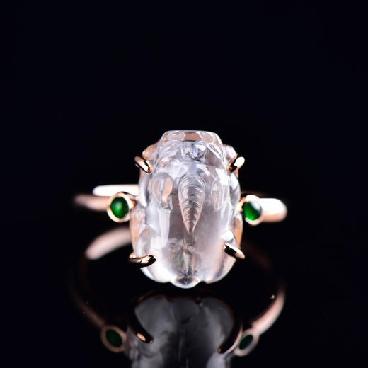 【好运来】玻璃种翡翠貔貅戒-JZ12210017 商品图6