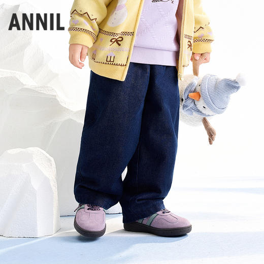 【实体店同款】女童全腰牛仔棉裤冬季新款安奈儿童装XG546019 商品图0