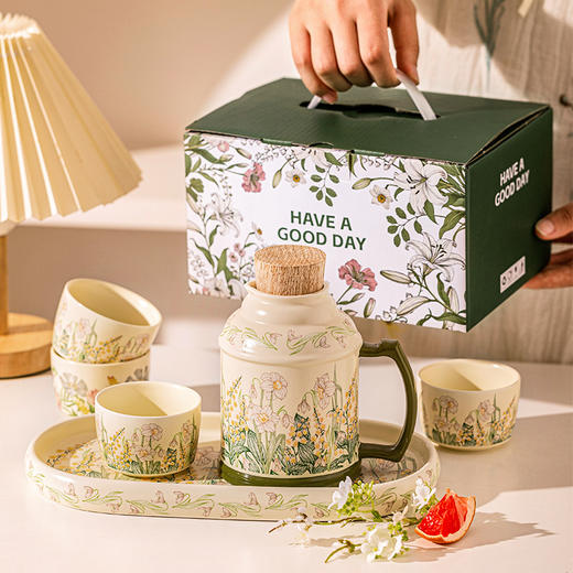 摩登主妇繁华系列陶瓷茶壶一人用一壶一杯茶具套装女2025新款泡茶专用水壶 商品图0