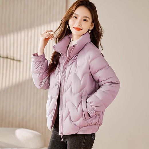 丁摩 立领轻薄短款羽绒服女F6549 商品图0