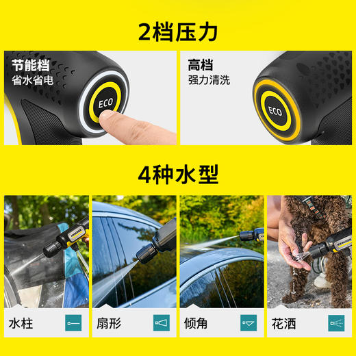 【尊享礼卡兑换】德国卡赫便携式无线洗车机2025新款强力增压手持家用洗车高压水枪  OC Handy Plus 商品图4