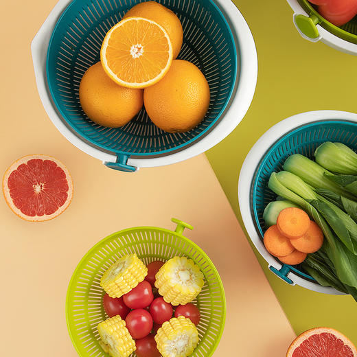 【茶花】水滴翻转式沥水篮 商品图7