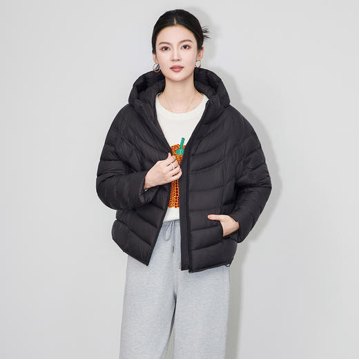 「高货wl」全新升级【铂金会员514/天猫699/差价185】(02227)洛诗琳90白鸭绒轻薄防风羽绒服2025冬季泡芙短款保暖外套 商品图1