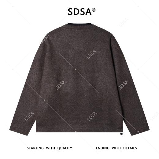 SDSA男士秋冬新款痞帅男装韩版撞色拼接圆领卫衣下摆松紧设计百搭 商品图5