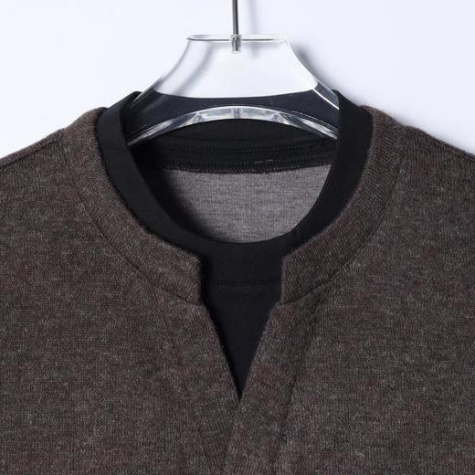 SDSA男士秋冬新款痞帅男装韩版撞色拼接圆领卫衣下摆松紧设计百搭 商品图2