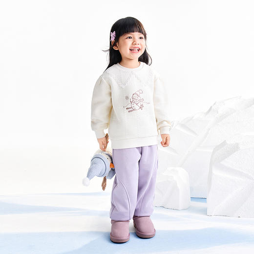 【实体店同款】女童全腰针织棉裤冬季新款安奈儿童装XG546038 商品图3