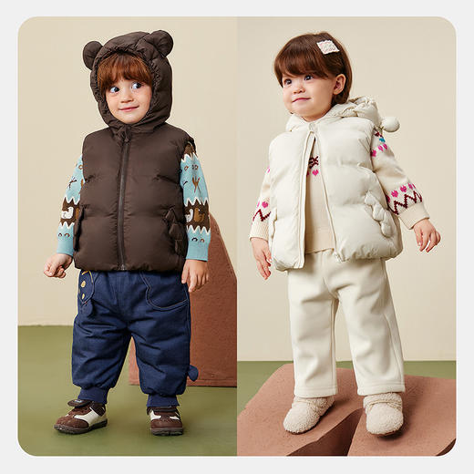 【三防】迷你巴拉男女童羽绒马甲宝宝保暖婴儿背心2025冬新品 商品图2