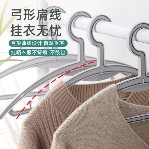 【茶花】弓形衣架宽肩无痕（16支装） 商品图4