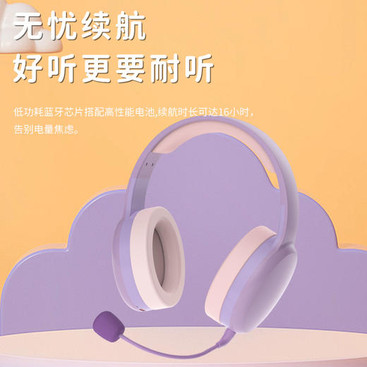 【轻松便携 学习好帮手】izone阿宜准儿童诵读耳返 实时耳返 全包降噪 耳机蓝牙学生学习沉浸头戴式背书神器 商品图2