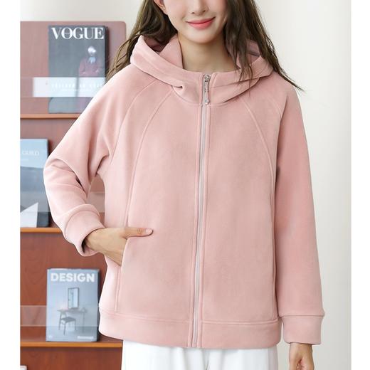 冬季暖绒绒 情侣款【梦惠妮 奥粒绒连帽外套】双面毛绒 重磅厚实 软糯保暖 高密度锁温防寒 连帽百搭 宽松遮肉显瘦  #M663 商品图2