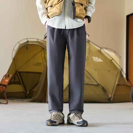 罗蒙休闲裤男士四面弹户外易打理宽松长裤拉链口袋立体剪裁舒适百搭裤子 商品图1