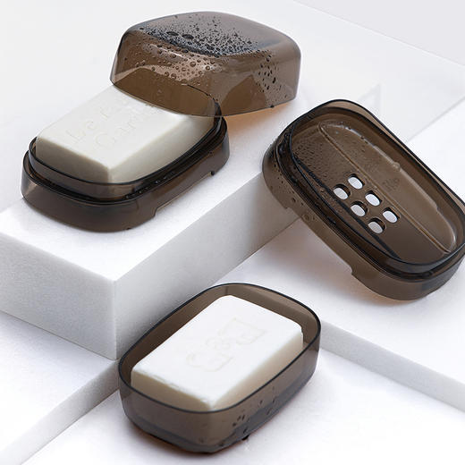 【茶花】简约有盖皂盒镂空沥水 商品图2