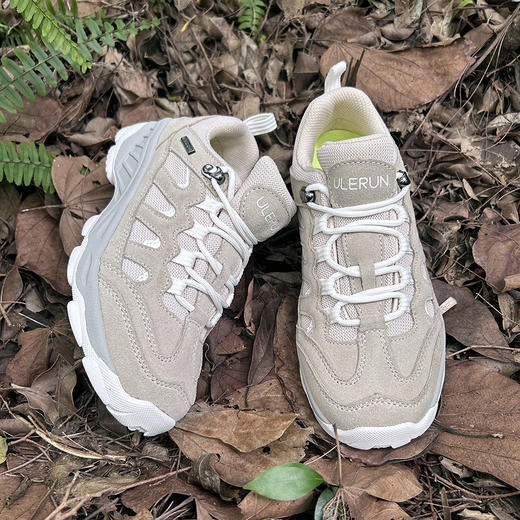【又乐】徒步鞋低帮轻山系米白色透气牛皮户外休闲登山越野U8 商品图1