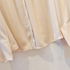 VIVIAN LIU TD2453003秋女装新款桑蚕丝小翻领领口捏褶底摆衬衫 商品缩略图3