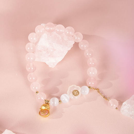 大英博物馆 盖亚·巴斯特系列 喵趣粉晶手链 商品图2