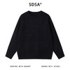 24309SDSA男士秋冬新款痞帅男装潮牌简约纯色勾破圆领毛衣慵懒风针织衫 商品缩略图0