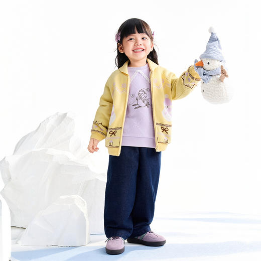 【实体店同款】女童针织开衫冬季新款安奈儿童装XG544028 商品图3