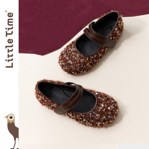 littletime女童公主鞋2025秋冬新款时尚小香风彩虹亮片女孩公主鞋 商品图3