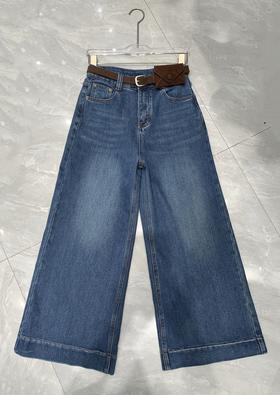 【门店同款】ENJOY冬季复古显瘦植绒阔腿裤 167450978