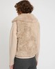 Yves Salomon - VEST LONG HAIR LAMB/KNITWEAR MERINOS WOOL - FICELLE - 女装 - 背心 - 淡灰褐色 商品缩略图6