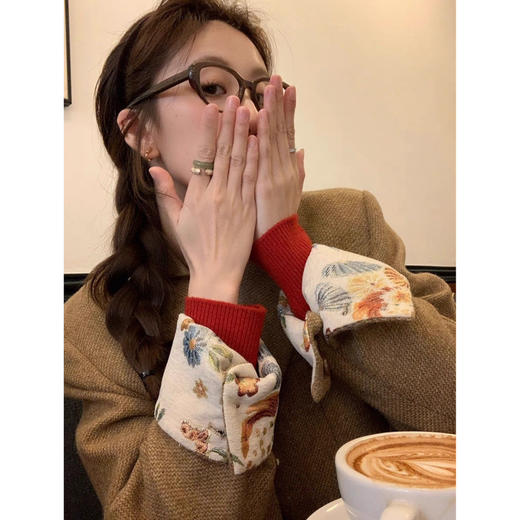 过年停发！大年初十发货！【落日沙丘 毛呢羊毛西装外套】老钱风羊毛呢西装外套 复古提花袖 质感版型佳 商品图1