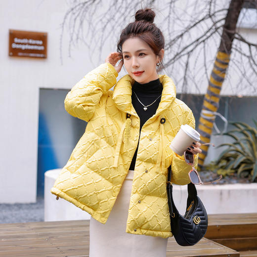 HR SNX2663羽绒棉服小个子洋气立领保暖棉袄外套 商品图0