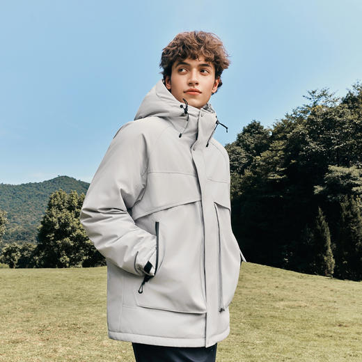 防护羽绒|商场同款森马羽绒服男冬防风三防2025新款情侣工装外套 商品图2