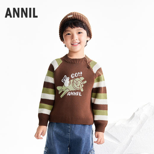【实体店同款】男童中领针织上衣冬季新款安奈儿童装XB544026 商品图0