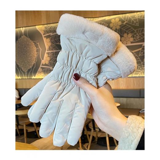 冬季【新款轻奢保暖手套 】女学生加厚棉触屏羽绒手套 骑车防寒防风加绒滑雪手套 商品图7