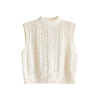 【商场款】CNI5972 “ 扭花马甲 ” 纯净的奶酪白 半高领毛织马甲 有调性高颜值叠穿好看 商品缩略图12