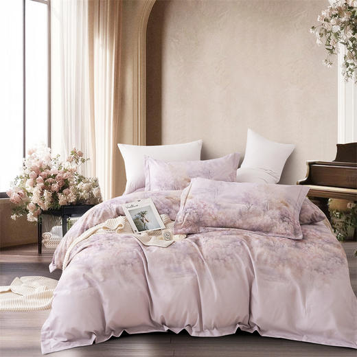 紫罗兰 超柔纯棉磨毛四件套VDZLPSS13761 恰逢春樱 商品图0