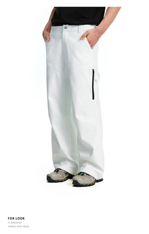 FDR官方店 斜纹伐木工装直筒裤男女秋季运动情侣宽松休闲裤 商品图1