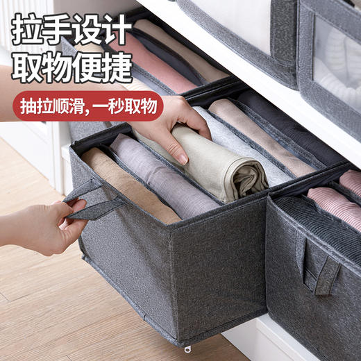 【茶花】布艺收纳筐内衣衬衫裤子收纳盒 商品图2