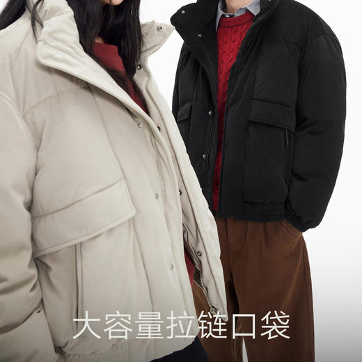 gxg.jeans男装 双色肌理面料时尚面包服短款羽绒服男 25年冬新品 商品图4