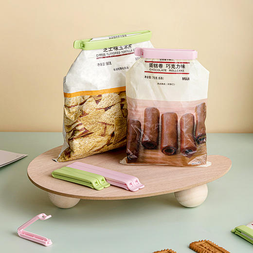 【茶花】封口夹食品夹子12个保鲜厨房袋子塑料袋密封夹 商品图4