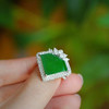 岁月拾遗 港工辣绿翡翠钻石戒指 商品缩略图1