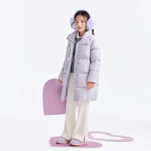 女童长款羽绒服冬季新款安奈儿童装EG545624 商品图5