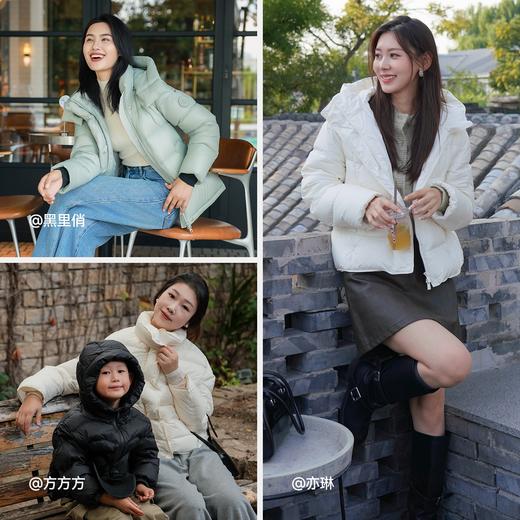 森马羽绒服女鹅绒三防oversize冬季2025新款立领龟背面包服小个子 商品图4